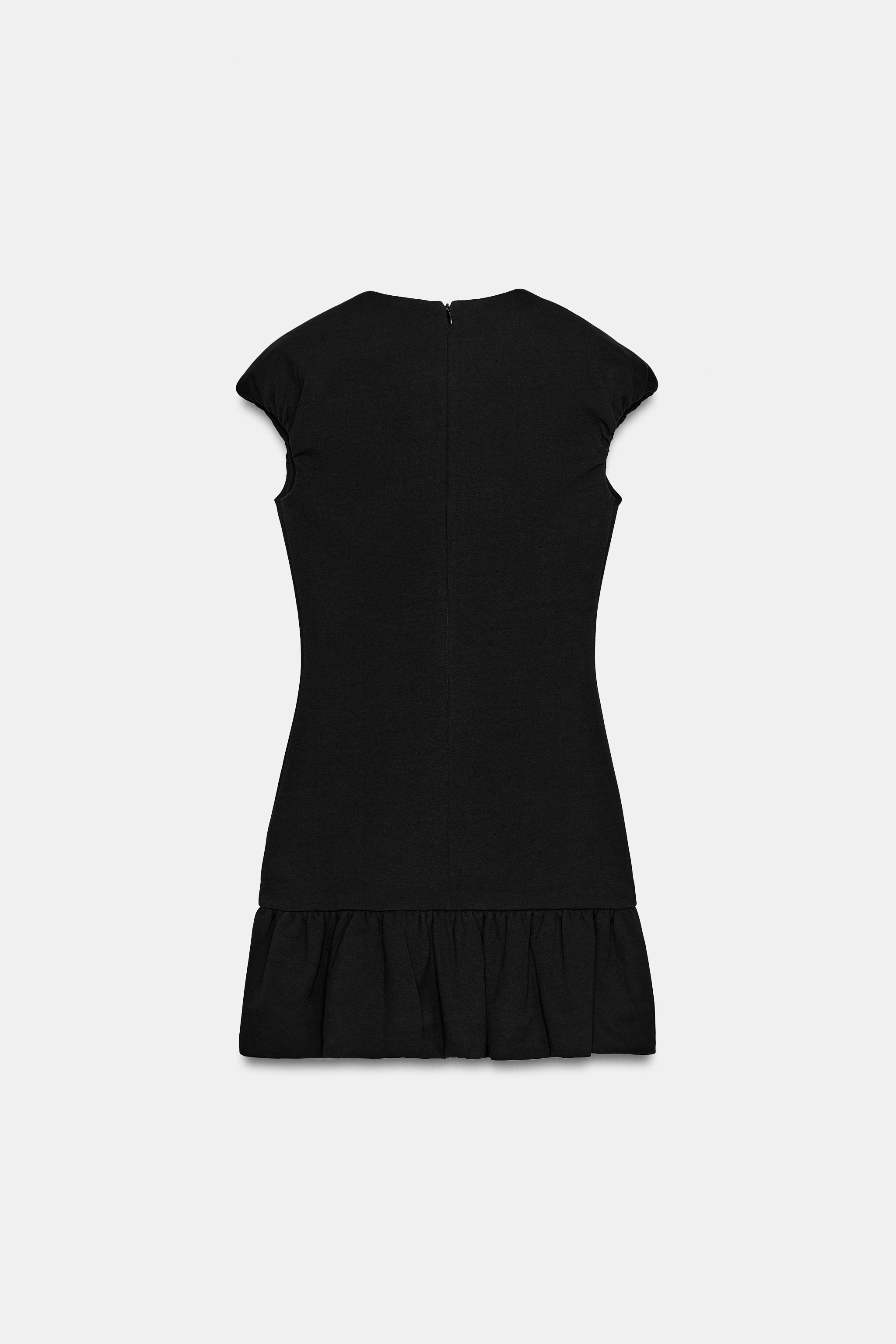RUFFLED HEM MINI DRESS